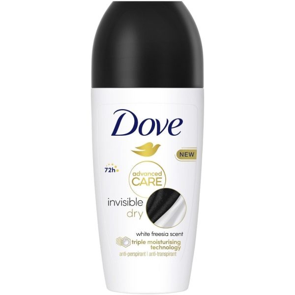 Dove Advanced Care Invisible Dry Anti-Perspirant Deodorant Roll-On Multipack 6 x 50ml Sale