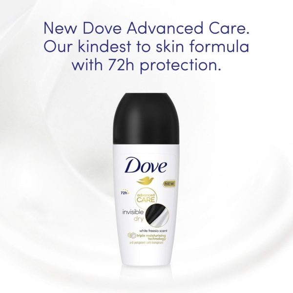 Dove Advanced Care Invisible Dry Anti-Perspirant Deodorant Roll-On Multipack 6 x 50ml Sale