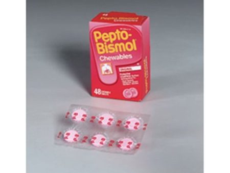 Pepto - Bismol Chewable Tablets Relieves Heartburn, Original - 48 ea Online now