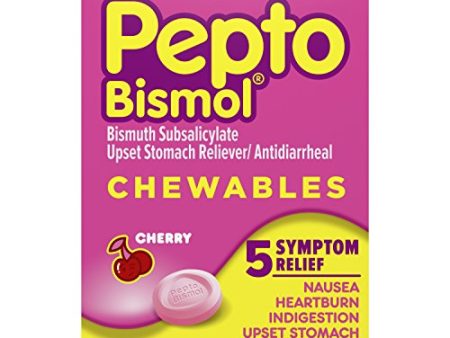 Pepto-Bismol Tablets, Cherry Relieves Heartburn - 30 Each on Sale