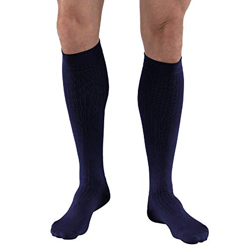 Jobst SupportWear Mens Dress Socks, 8-15 mmHg Compression, Navy color, Size: Medium - 1 Piece on Sale