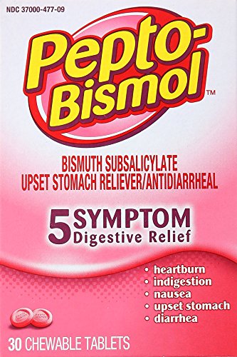 Pepto-Bismol Tablets Relieves Heartburn - 30 ea Fashion