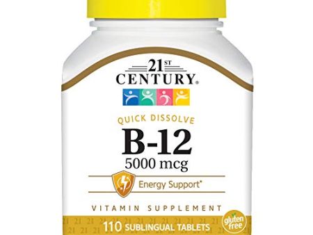 21st Century Sublingual Vitamin B-12 5000 mcg Tablets - 110 ea Online Sale