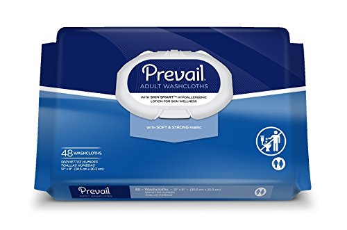 Prevail soft fabric washcloths with press N pull lid, size: 8 x 12 inches - 48 ea. Online