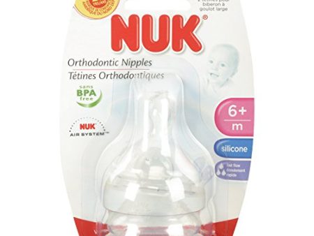 Gerber Nuk Orthodontic Nipples, Fast Flow, Size: 2 - 2 Ct on Sale