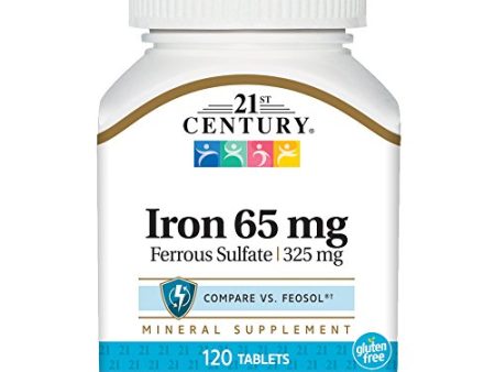 21st Century Iron 65 Mg Ferrous Sulfate 325 Mg Tablets, 120 Count Hot on Sale