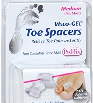 Pedifix visco-gel medium toe spacers, soft flexible - 2 ea Online now