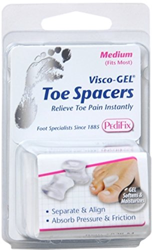 Pedifix visco-gel medium toe spacers, soft flexible - 2 ea Online now