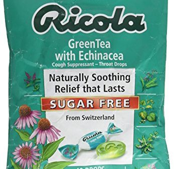 Ricola - Natural Herb Throat Drops Sugar Free Green Tea with Echinacea - 19 Lozenges Sale