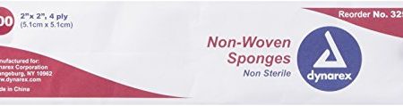 Dynarex Gauze Non Woven Non Sterile Sponges - 2 Inches X 2 Inches - 4 Ply - 200 ea Hot on Sale