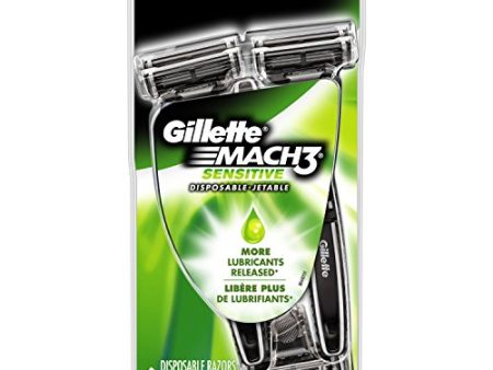 Gillette Mach3 Disposable Shave Razors, Sensitive - 6 ea Cheap