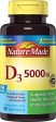 Nature Made Vitamin D3 5000 IU Liquid Softgels - 90 ea For Cheap