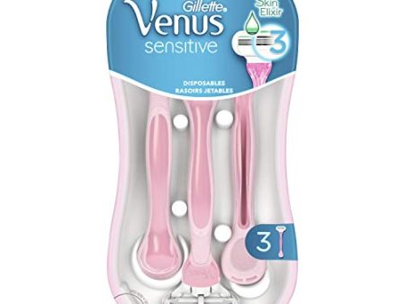 Gillette Venus Sensitive Disposable Razors - 3 ea For Discount