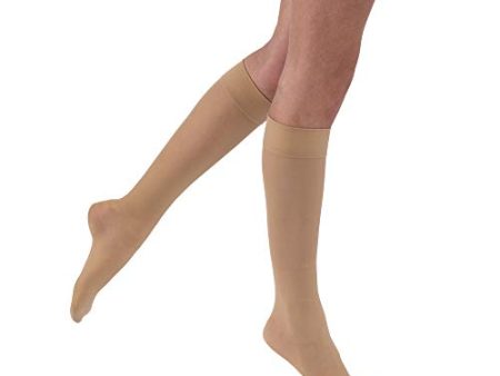 Jobst UltraSheer Knee High Support Stockings 15-20 mmHg, Beige - Large on Sale