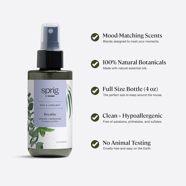 Sprig by Kohler Body & Linen Mist, Breathe, 4 fl oz Online