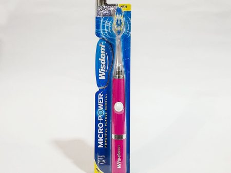 WISDOM MICRO-POWER POWERFUL PLAQUE REMOVAL MEDIUM TOOTHBRUSH (BATTERY OPERATED) For Cheap