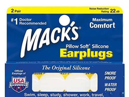 Macks pillow soft silicone ear plugs - 2 pair Hot on Sale