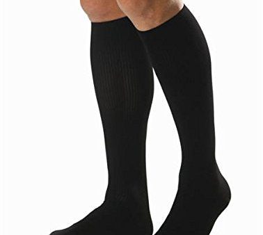 Men s 8-15 mmHg Closed Toe Knee High Support Sock Size: Large, Color: Black Online Sale