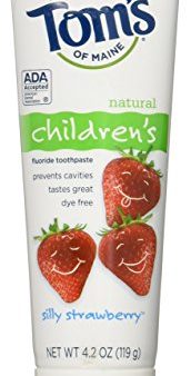 Tom s of Maine - Natural Toothpaste Children s With Fluoride Silly Strawberry - 4.2 oz. For Sale