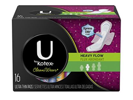 Kotex Cleanwear Ultra Thin Pads, Heavy Wings - 16 ea, 6 pack. Online Hot Sale