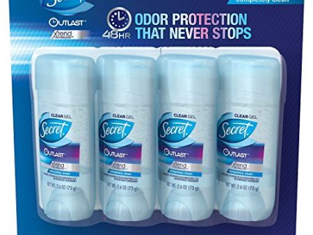 Secret Outlast Deodorant Clear Gel, Completely Clean - 2.7 oz Sale