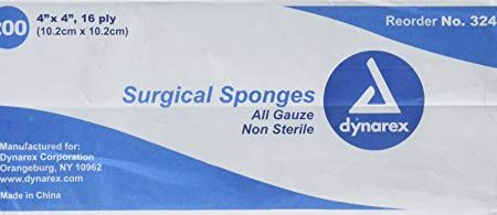 Dynarex Standard Gauze Sponges Non-Sterile - 4 In X 4 In - 16 Ply - 200 ea Fashion