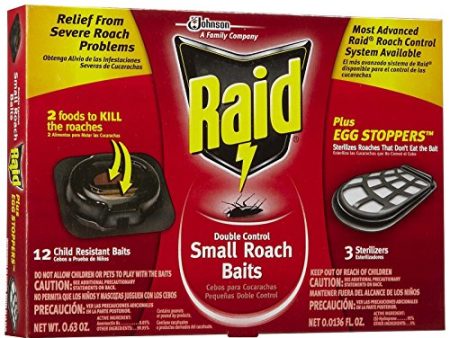 Raid Double Control Small Roach Baits Plus Egg Stoppers - 15 Baits on Sale