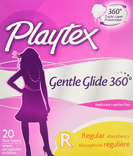 Playtex Gentle Glide Tampons Deodorant, Regular - 20 Ea Fashion