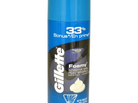 Gillette foamy shave cream for sensitive skin - 11 oz Hot on Sale