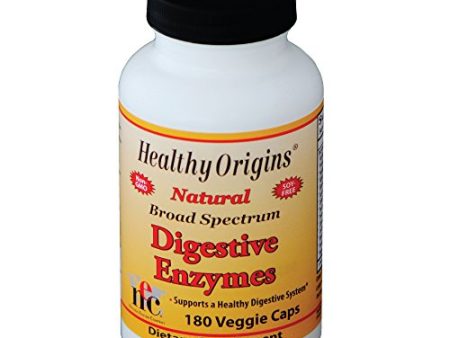 Healthy Origins - Natural Broad Spectrum Digestive Enzymes - 180 Vegetarian Capsules For Cheap