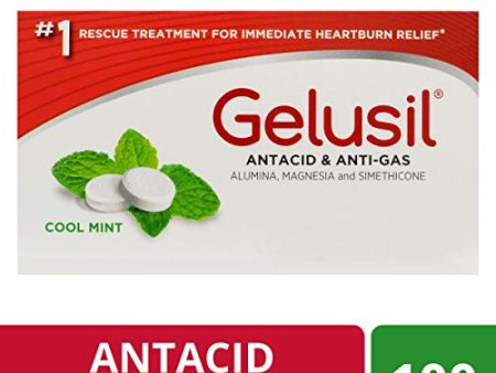 Gelusil Antacid Anti - Gas Tablets, Peppermint Flavor - 100 ea Discount