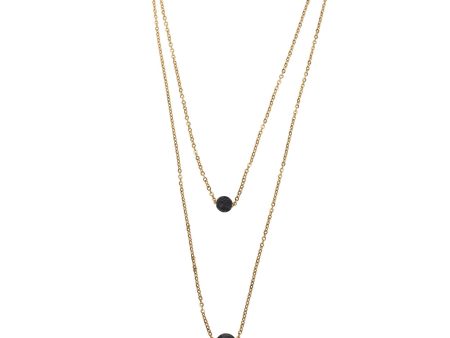 Serina & Company Double Strap Lava Necklace For Sale