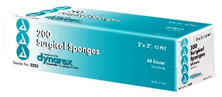 Dynarex Gauze Sponges Non-Sterile - 8 Ply 2 Inches X 2 Inches - 200 Ea For Discount