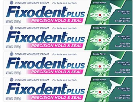 Fixodent Denture Adhesive Cream, Food Seal, Plus Scope Flavor, 2 oz. Discount