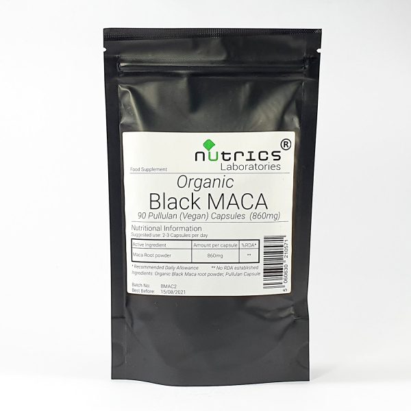 NUTRICS - ORGANIC BLACK MACA 860MG - 90 CAPSULES on Sale