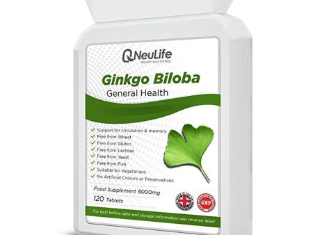 NEULIFE - GINKGO BILOBA GENERAL HEALTH - 120 CAPSULES For Sale