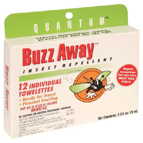 Quantum Buzz away extreme insect repellent individual towelettes - 12 ea For Discount