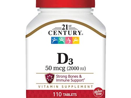 21st Century Vitamin D-2000 Maximum Strength D3 tablet - 110 Ea Online Sale