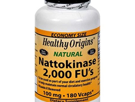 Healthy Origins - Natural Nattokinase 2,000 FU s 100 mg. - 180 Vegetarian Capsules For Sale