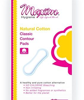 Maxim Hygiene - Natural Cotton Pads Classic Contour Regular Unscented - 16 Count Hot on Sale