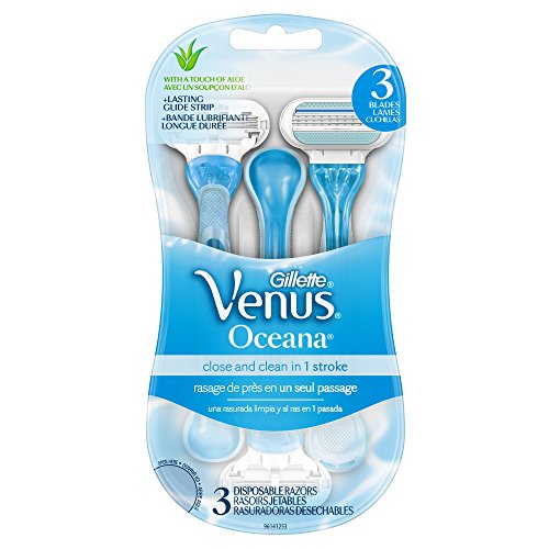 Gillette Venus Oceana blue disposable razors - 3 ea Online now