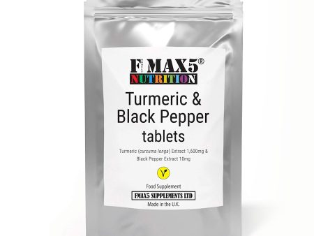 FMAX5 NUTRITION - TURMERIC & BLACK PEPPER 1600MG Online Sale