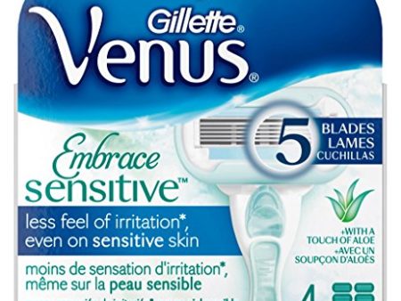 Gillette Venus Embrace Sensitive 5-Blade Cartridges - 4 ea on Sale