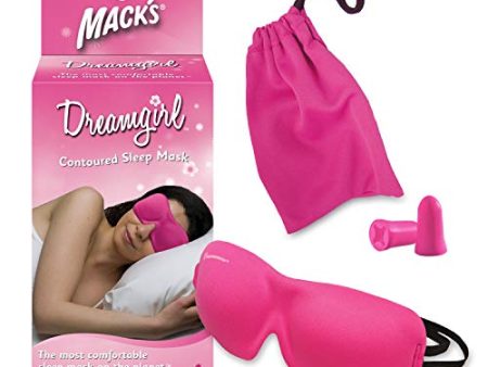 Macks Dreamgirl Contoured Sleep Mask free pair of soft foam earplugs for her Fuchsia - 1 ea Supply