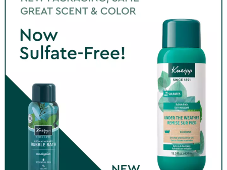 Kneipp Sulfate-Free Bubble Bath, Under the Weather Eucalyptus, 13.5 fl oz Fashion