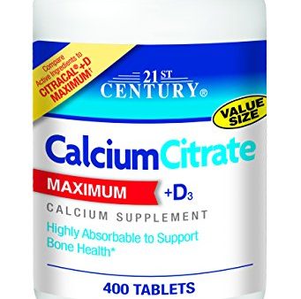 21st Century Calcium Citrate Plus D Maximum Caplets - 400 ea Sale