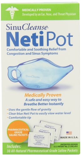 SinuCleanse Neti Pot All Natural Nasal Wash System Kit, Includes 30 Saline Packets - 1 Ea Cheap