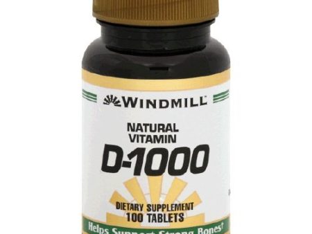 Windmill natural vitamin D-1000 tablets to support strong bones - 100 ea Online Sale