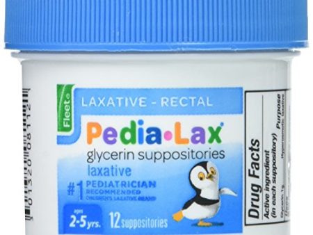 Fleet pedia lax glycerin suppositories for ages 2-5 years children - 12 ea For Discount