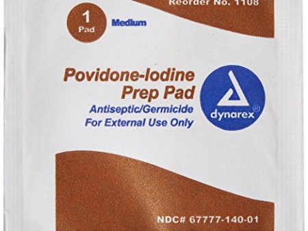 Povidone-Iodine Prep Pads - 100 Ea. Hot on Sale